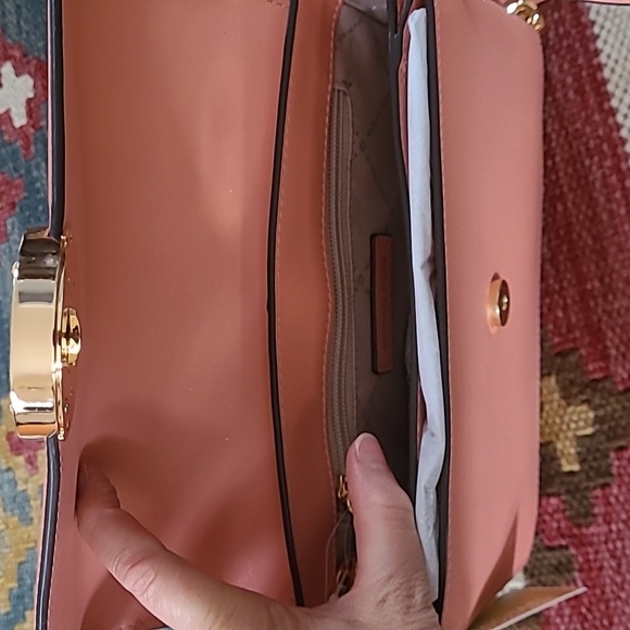 Michael Kors Carmen Medium Convertible Chain Shoulder Bag Crossbody Sherbert - Picture 7 of 9